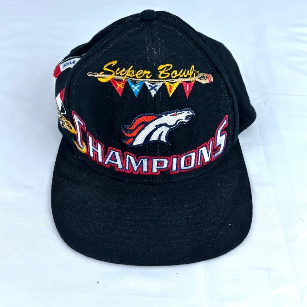 Vintage Denver Broncos‎ Super Bowl 32 XXXII Snapback Hat NFL OS 1990's